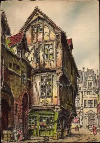 Künstler Ak Bradlay, Rouen Seine Maritime, La Rue Saint-Romain