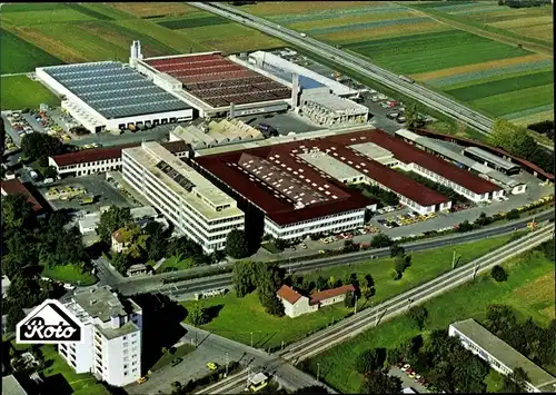 Ak Leinfelden Echterdingen auf den Fildern, Fliegeraufnahme, Wilh. Frank GmbH