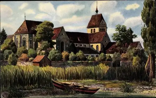 Künstler Ak Marschall, V., Insel Reichenau am Bodensee, Das Münster, Nr. 850