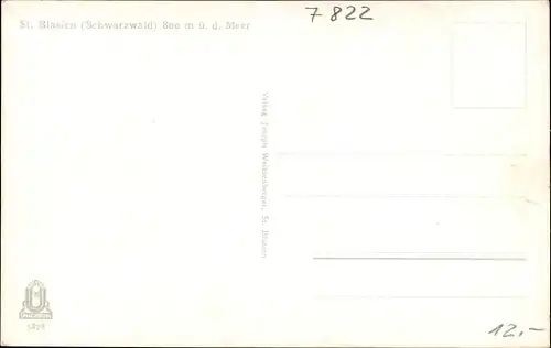 Ak Sankt Blasien im Schwarzwald, Ort aus dem Wald gesehen