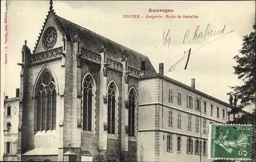 Ak Issoire Puy de Dôme, Gergovia, Ecole de dentelles