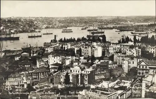 Ak Constantinople Istanbul Türkei, vue générale de la Corne d'Or