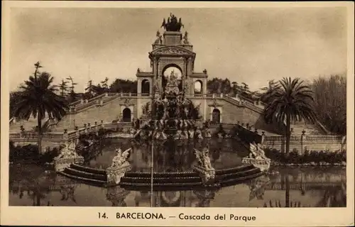 Ak Barcelona Katalonien Spanien, Cascada del Parque