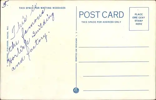 Ak Racine Wisconsin USA, Horlick Malted Milk Company's Plant