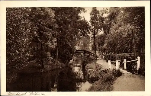 Ak Giethoorn Overijssel Niederlande, Ortsansicht, Straße, Fluss