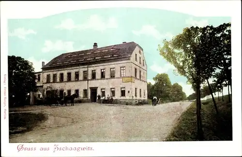 Ak Zschaagwitz Seelitz in Mittelsachsen, Gasthof
