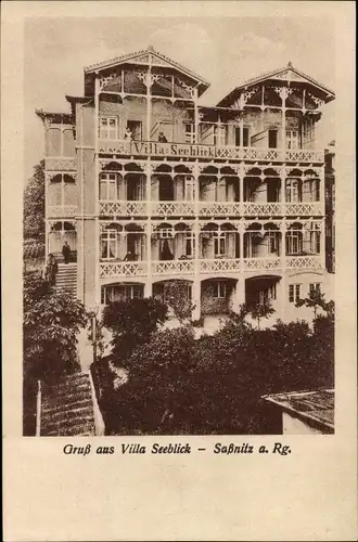 Ak Sassnitz auf der Insel Rügen, Pension Villa Seeblick