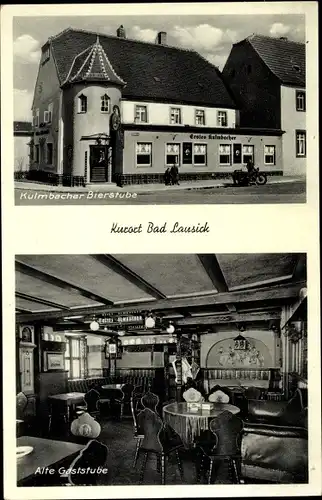 Ak Bad Lausick in Sachsen, Kulmbacher Bierstube, alte Gaststube, Hauptstraße 1