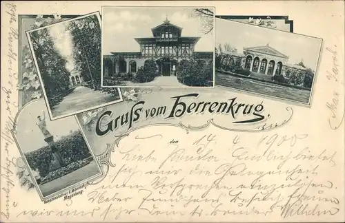 Ak Magdeburg an der Elbe, Herrenkrug, Denkmal