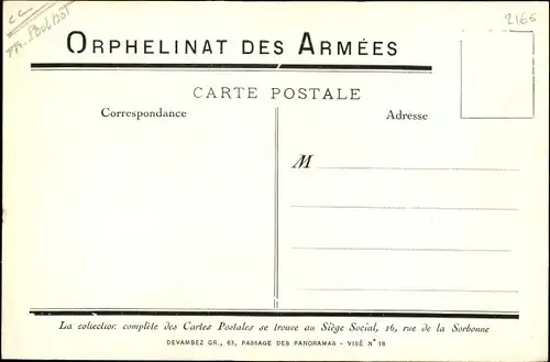 Künstler Ak Poulbot, Francisque, Kinder, Kreuz, Grab, Orphelinat des Armées