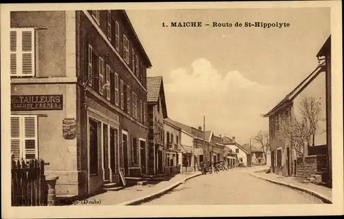 Ak Maiche Doubs, Route de St. Hippolyte