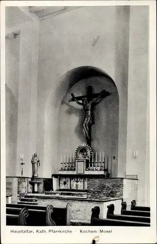 Ak Cochem an der Mosel, Hauptaltar der Kath. Pfarrkirche