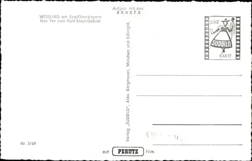 Ak Wessling Weßling Oberbayern, Tor zum Fünf-Seen-Gebiet