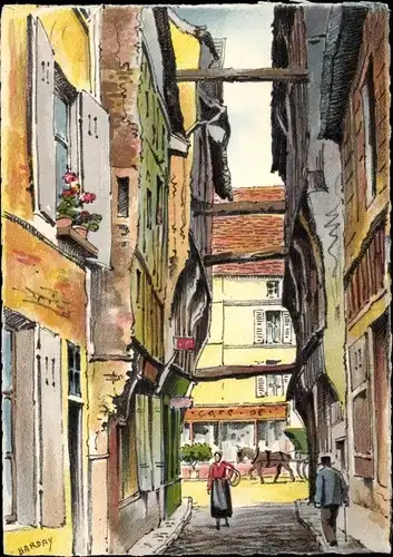 Künstler Ak Barday, Dreux Eure et Loir, Rue Illiers