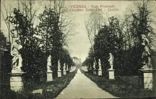 Ak Vicenza Veneto Venetien, Viale Principale del Giardino Dalle Ore, Quirini