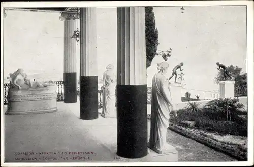 Ak Korfu Griechenland, Achilleion, Le peristyle