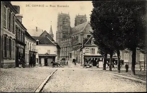 Ak Corbie Somme, Rue Hersent