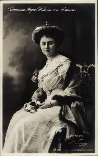 Ak Alexandra Viktoria, Prinzessin August Wilhelm von Preußen