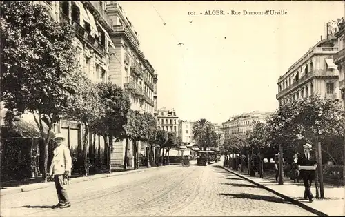 Ak Algier Alger Algerien, Rue Dumont d'Urville