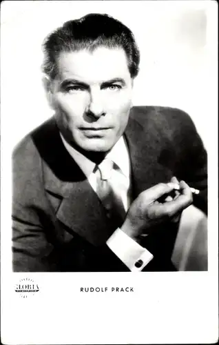 Ak Schauspieler Rudolf Prack, Portrait, Rauchend, Gloria Film