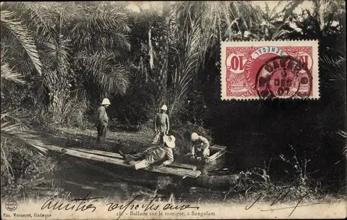 Ak Senegal, Ballade sur le marigot a Sangalam