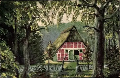 Künstler Ak Speckenbüttel Lehe Bremerhaven, Niedersächsisches Bauernhaus