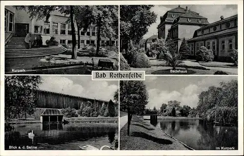 Ak Bad Rothenfelde am Teutoburger Wald, Badehaus, Kurpark, Saline