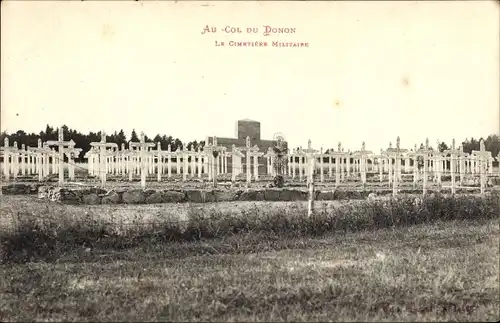 Ak Donon Hohe Donne Elsass Bas Rhin, Au Col du Donon, Le Cimetiére Militaire