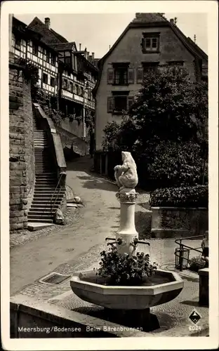Ak Meersburg am Bodensee, Beim Bärenbrunnen