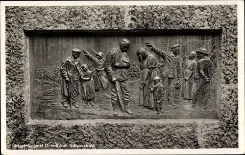 Ak Gutach im Breisgau Schwarzwald, Kriegerdenkmal, Relief