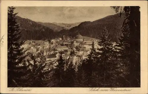 Ak Sankt Blasien im Schwarzwald, Blick vom Weissenstein