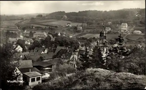 Ak Wippra Sangerhausen am Harz, Teilansicht mit Kirche