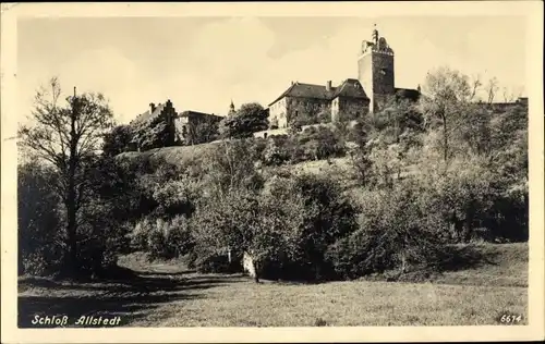 Ak Allstedt in Sachsen Anhalt, Blick zum Schloss