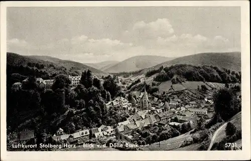 Ak Stolberg im Harz, Blick v. d. Dölle Bank