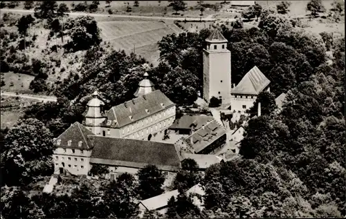 Ak Aschhausen Schöntal Baden Württemberg, Schloss, Fliegeraufnahme