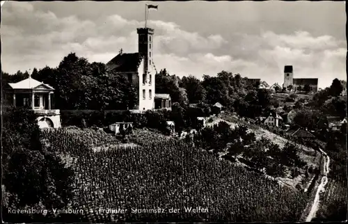 Ak Ravensburg in Württemberg Oberschwaben, Veitsburg, früherer Stammsitz der Welfen