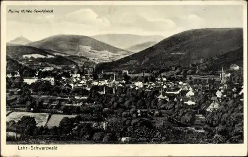 Ak Lahr im Schwarzwald Baden, Ruine Hohen-Geroldseck, Panorama