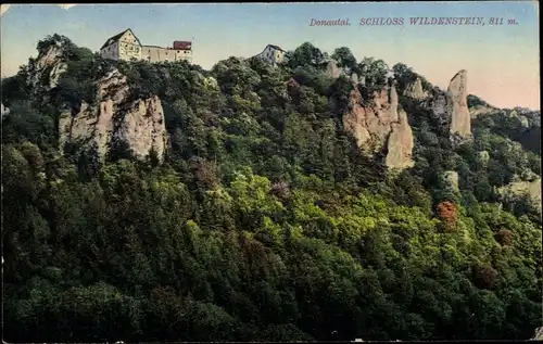 Ak Beuron an der Donau Württemberg, Schloss Wildenstein, Donautal