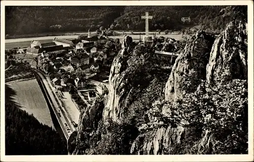 Ak Beuron an der Donau Württemberg, Ort vom Petersfelsen, Kreuz