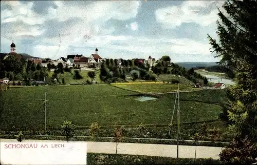 Ak Schongau in Oberbayern, Blick auf den Ort