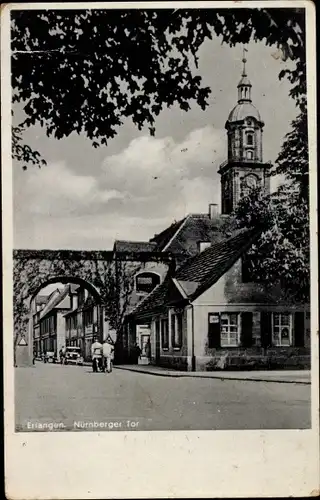 Ak Erlangen in Mittelfranken Bayern, Nürnberger Tor
