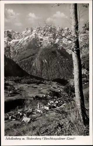 Ak Schellenberg in Oberbayern, Gesamtansicht mit Untersberg