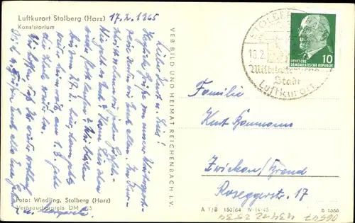 Ak Stolberg im Harz, Konsistorium