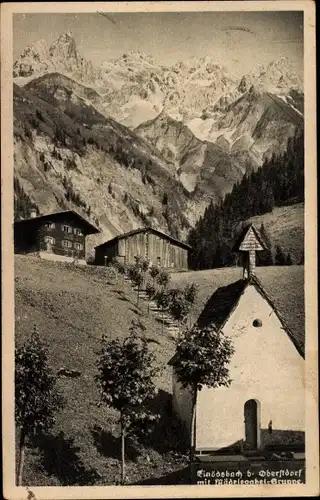 Ak Einödsbach Oberstdorf im Oberallgäu Schwaben, Kapelle, Mädelegabel Gruppe