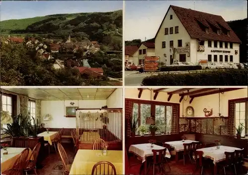 Ak Sindringen Forchtenberg im Hohenlohekreis, Ansichten vom Gasthaus Krone, Inh. Fam. Walter