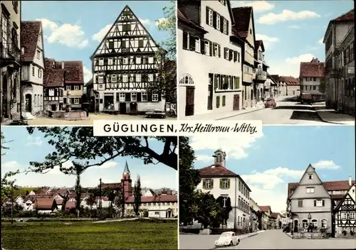 Ak Güglingen in Württemberg, Straßenansicht, Häuser, Fachwerkhaus