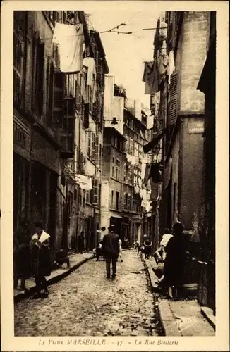 Ak Marseille Bouches du Rhône, La Rue Bouterie