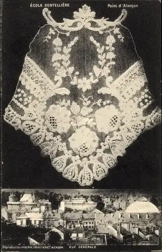 Ak Alencon Orne, Ecole Dentelliere de Point d'Alencon, Vue generale