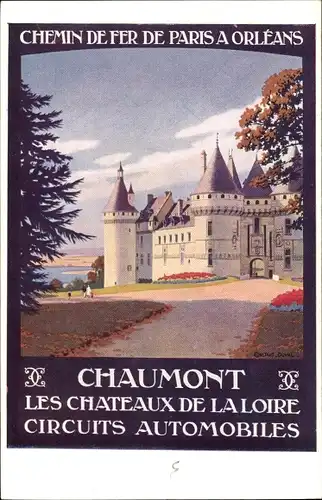 Künstler Ak Duval, C., Blois Loir et Cher, Chaumont, Chateaux de la Loire, Chemin de Fer