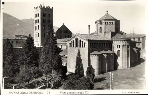 Ak Ripoll Katalonien, Monasterio, Vista general